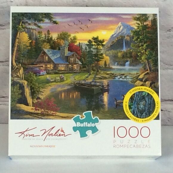 Kim Norlien Buffalo Games “Mountain Paradise” Jigsaw Puzzle 1000 pc Free Poster - Picture 1 of 9